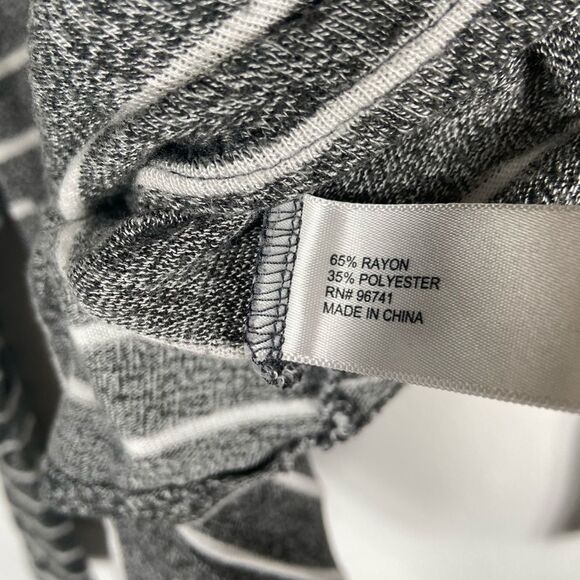 City Streets Gray and White Striped Hoodie - Picture 5 of 5